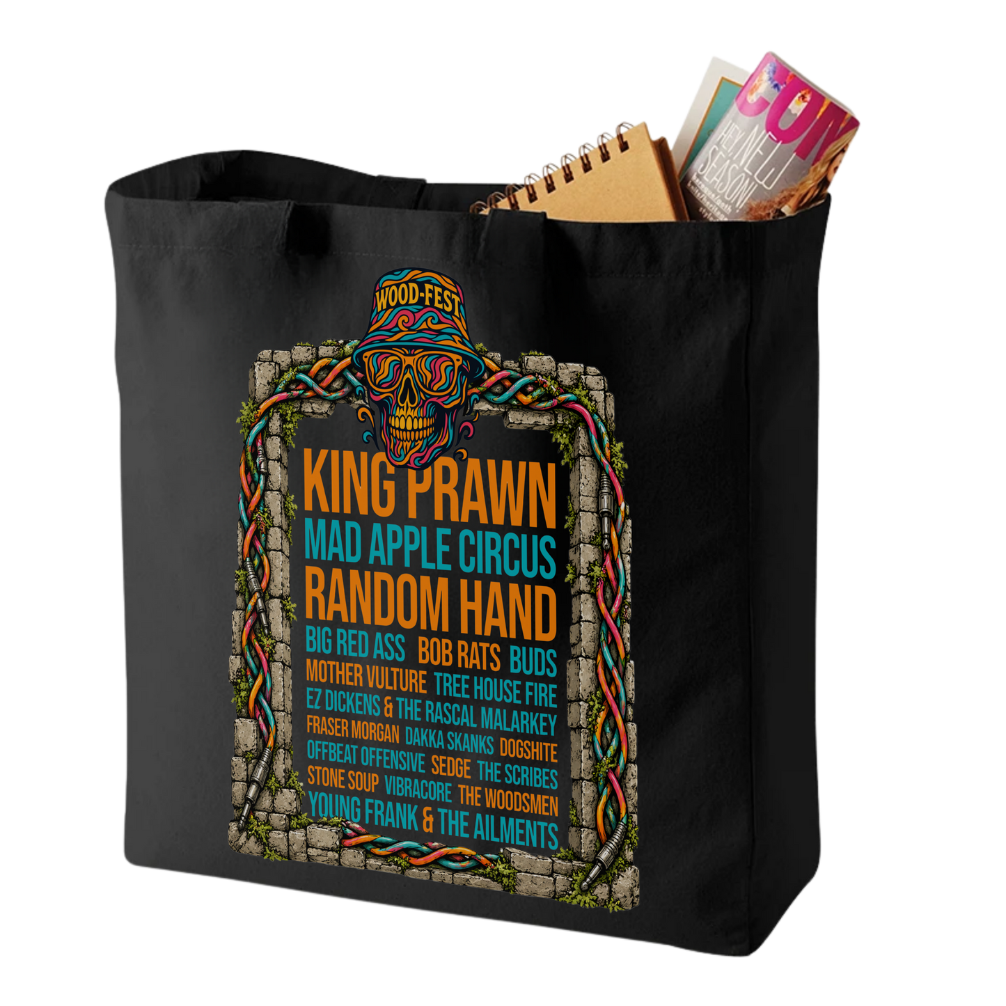 Wood-Fest 2026 Heavy Duty Main Stage Line-up Shopper Bag