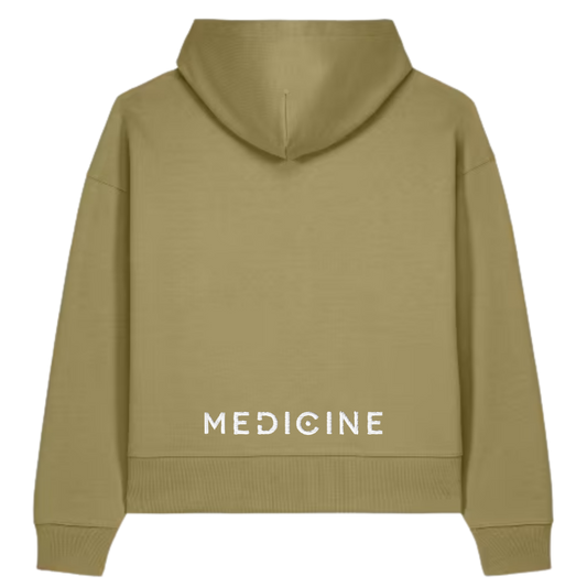 Medicine Festival 2026 — Logo on the Front, Recycled Cotton EMBROIDERED Hoodie (DELIVERY POST FESTIVAL)