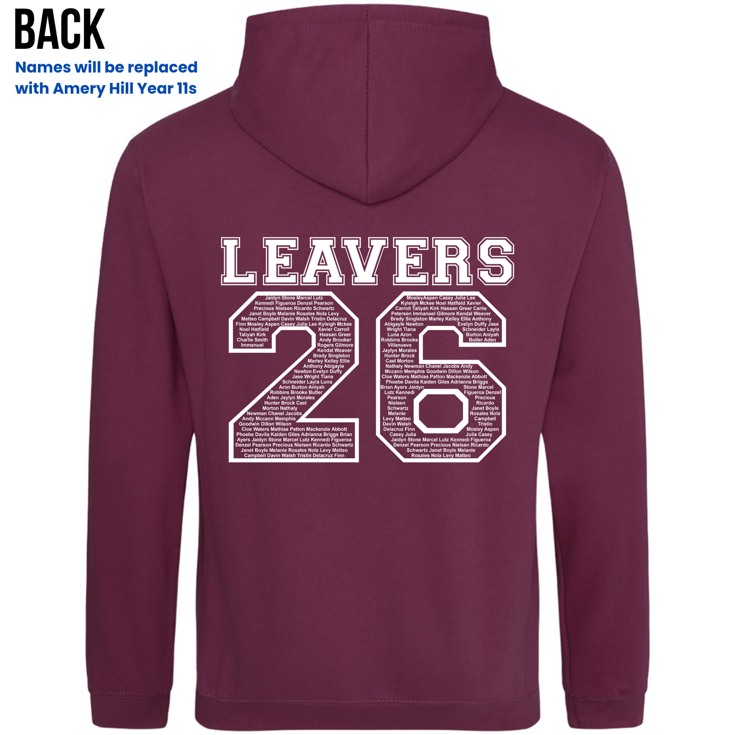Amery Hill 2026 Leavers' Hoodies (Pre-order deadline February 28th 2026)