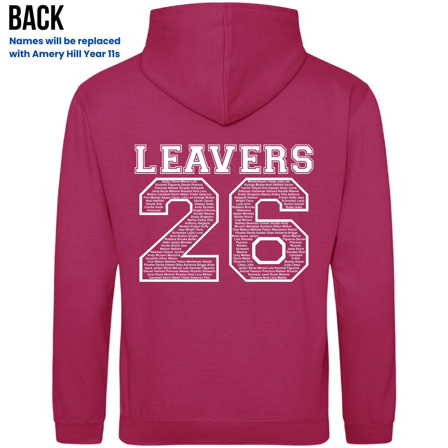 Amery Hill 2026 Leavers' Hoodies (Pre-order deadline February 28th 2026)