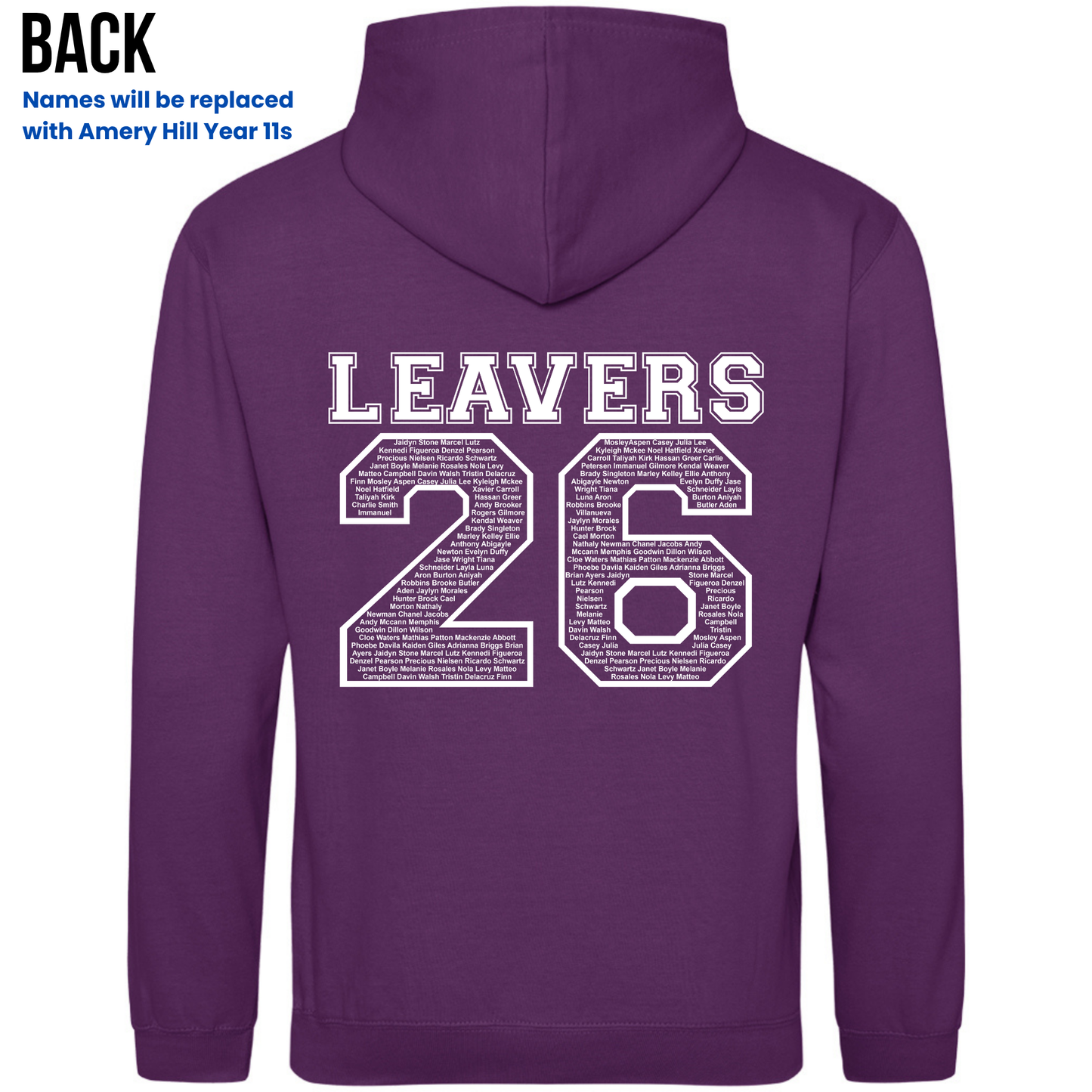 Amery Hill 2026 Leavers' Hoodies (Pre-order deadline February 28th 2026)