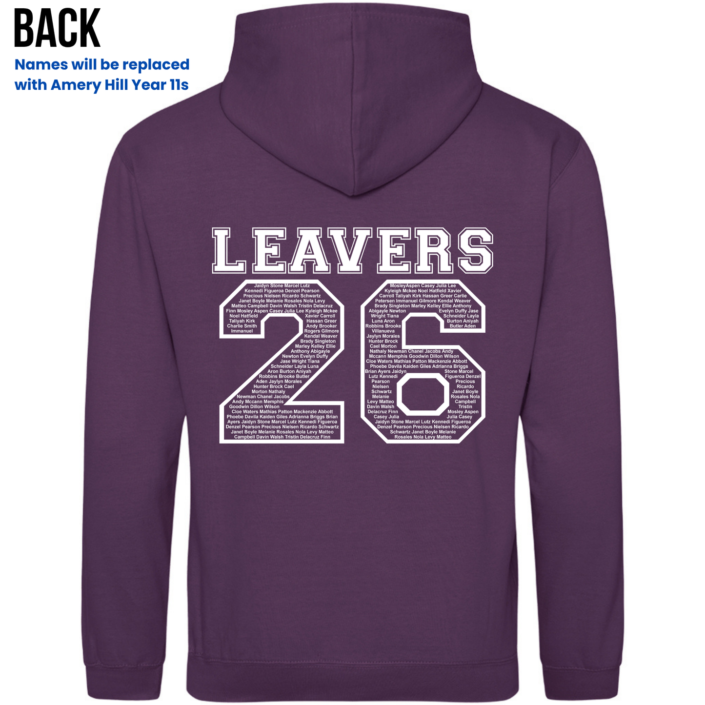 Amery Hill 2026 Leavers' Hoodies (Pre-order deadline February 28th 2026)