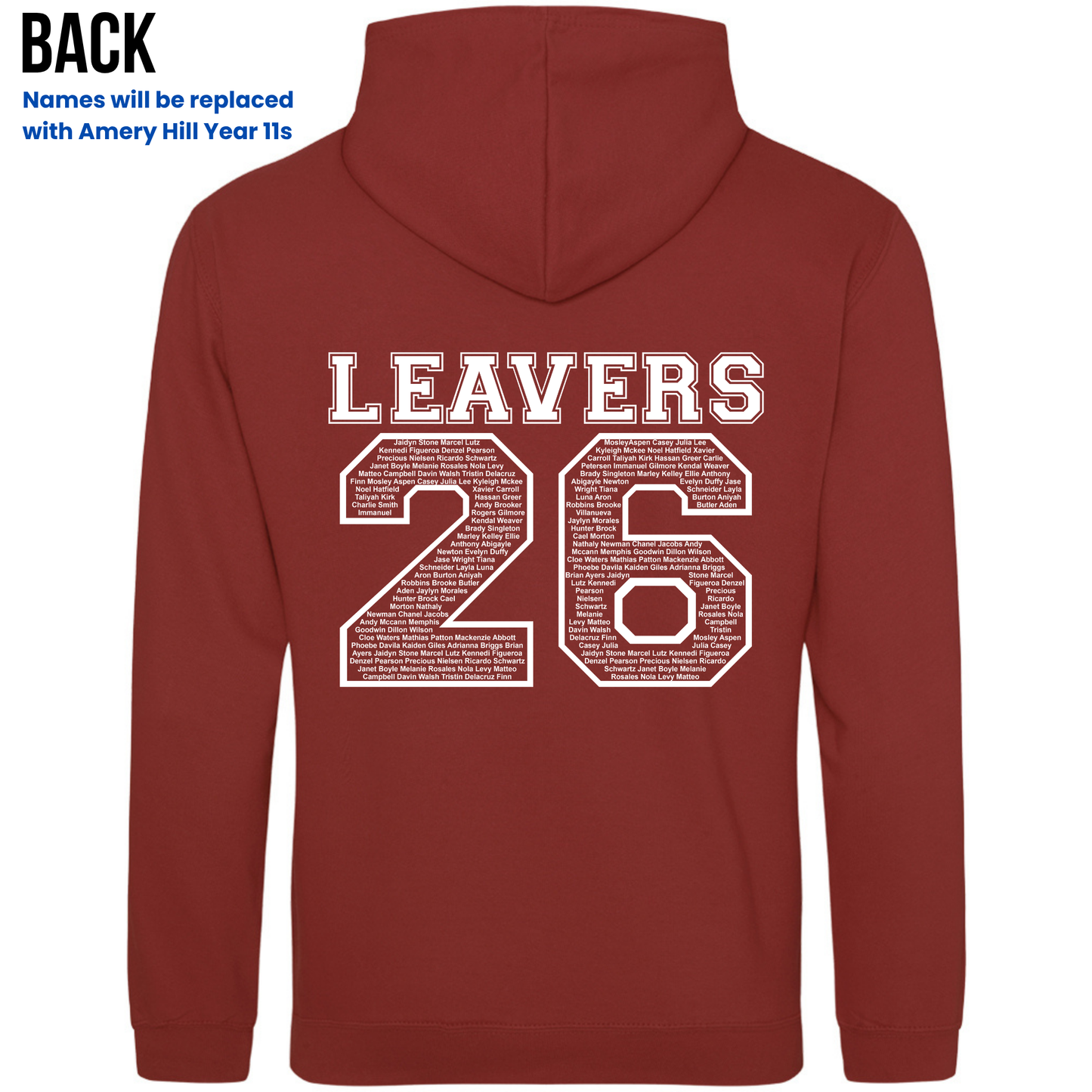 Amery Hill 2026 Leavers' Hoodies (Pre-order deadline February 28th 2026)