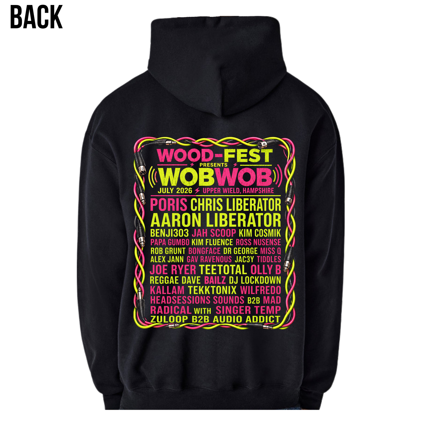 Wood-Fest Presents WOBWOB Line-up Hoodie