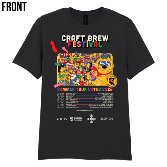 Craft Brew Festival - T shirt (Tour Dates on Front)