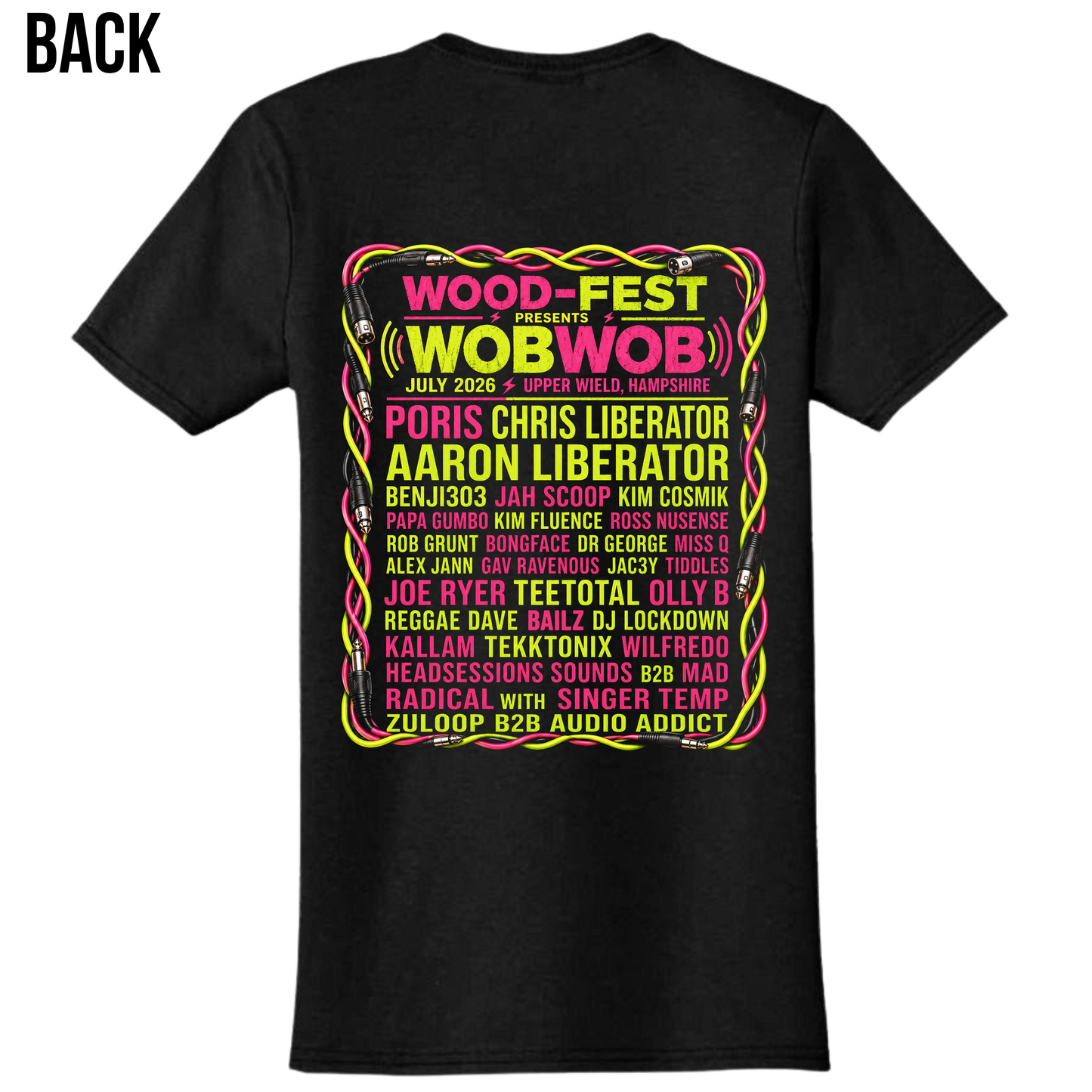 Wood-Fest WOBWOB Line-up T Shirt