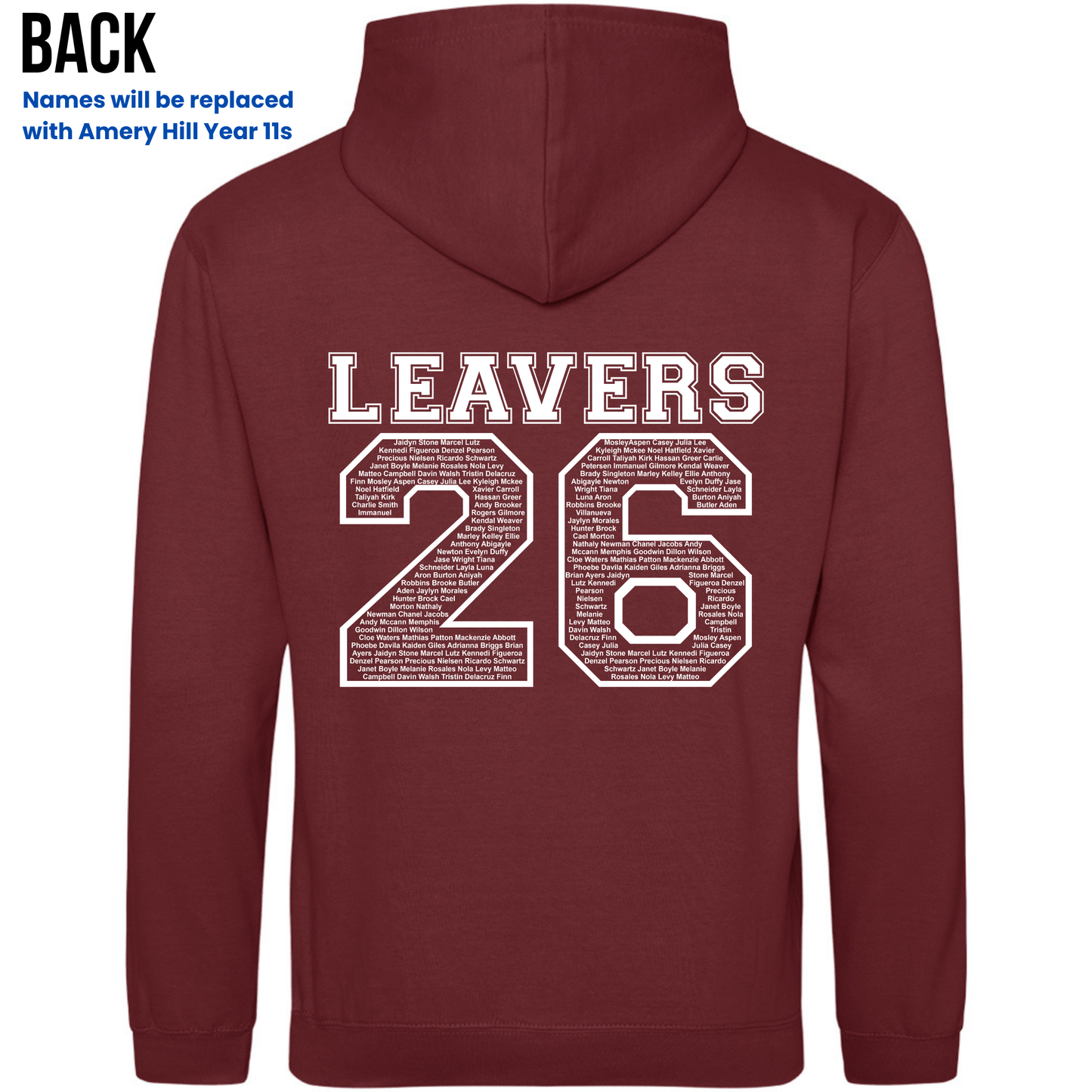 Amery Hill 2026 Leavers' Hoodies (Pre-order deadline February 28th 2026)