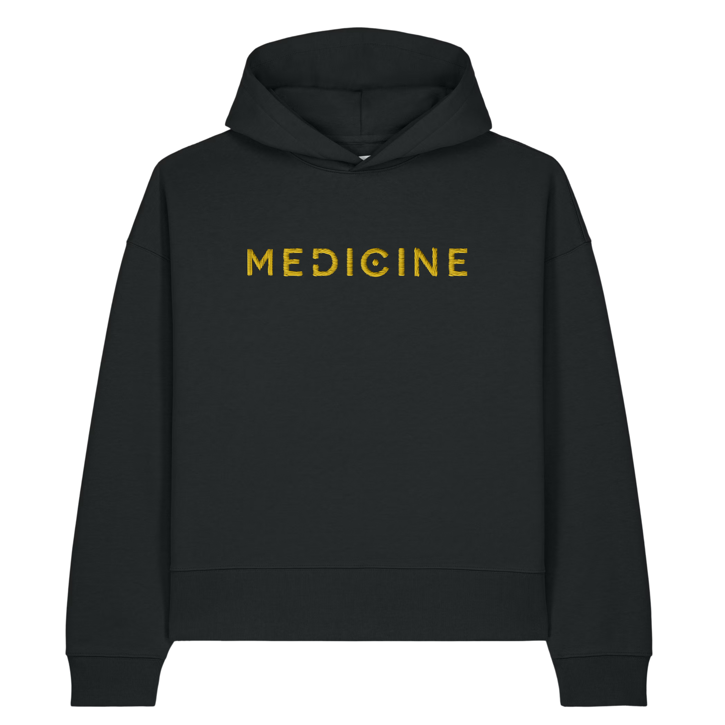 Medicine Festival 2026 — Logo on the Back, Recycled Cotton EMBROIDERED Hoodie (DELIVERY POST FESTIVAL)