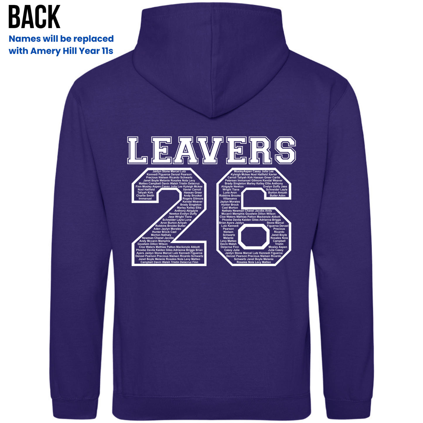 Amery Hill 2026 Leavers' Hoodies (Pre-order deadline February 28th 2026)