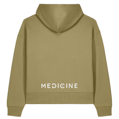 Medicine Festival 2026 — Logo on the Front, Recycled Cotton EMBROIDERED Hoodie (DELIVERY POST FESTIVAL)