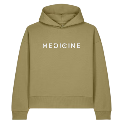 Medicine Festival 2026 — Logo on the Back, Recycled Cotton EMBROIDERED Hoodie (DELIVERY POST FESTIVAL)
