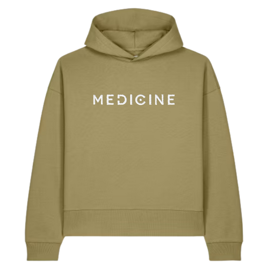 Medicine Festival 2026 — Logo on the Back, Recycled Cotton EMBROIDERED Hoodie (DELIVERY POST FESTIVAL)