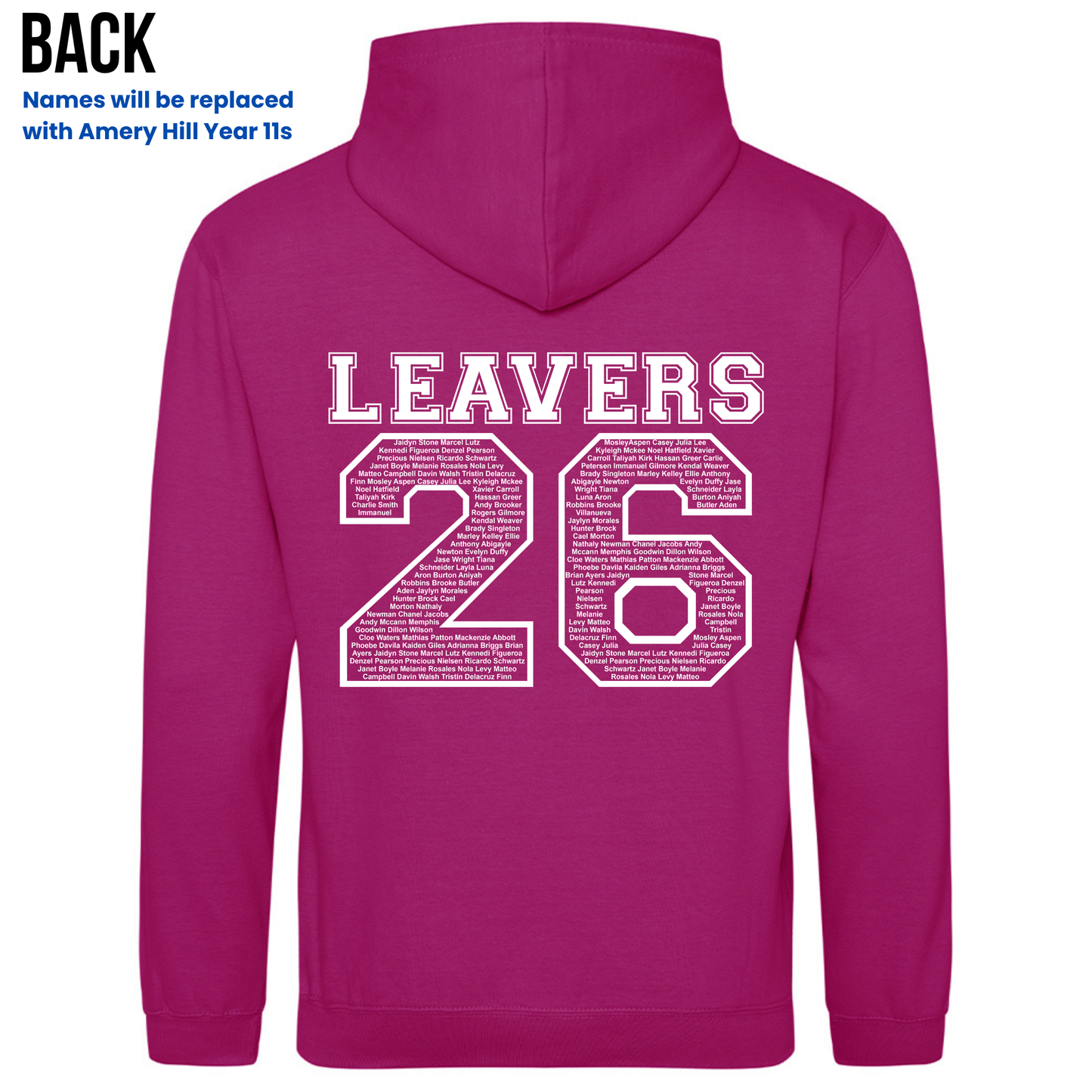 Amery Hill 2026 Leavers' Hoodies (Pre-order deadline February 28th 2026)